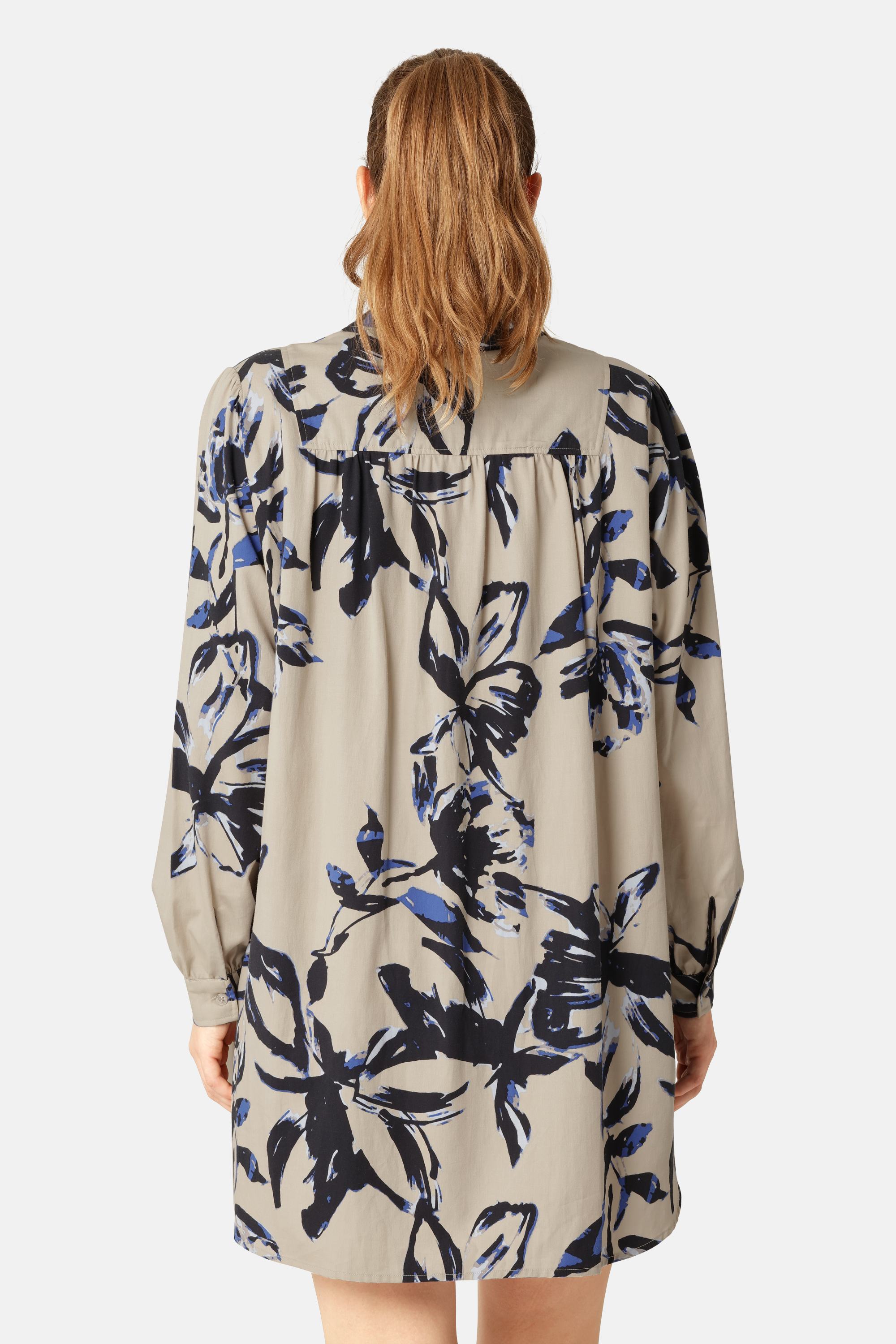 Robe Tunique Longue - Sand Artsy Stroke Flower